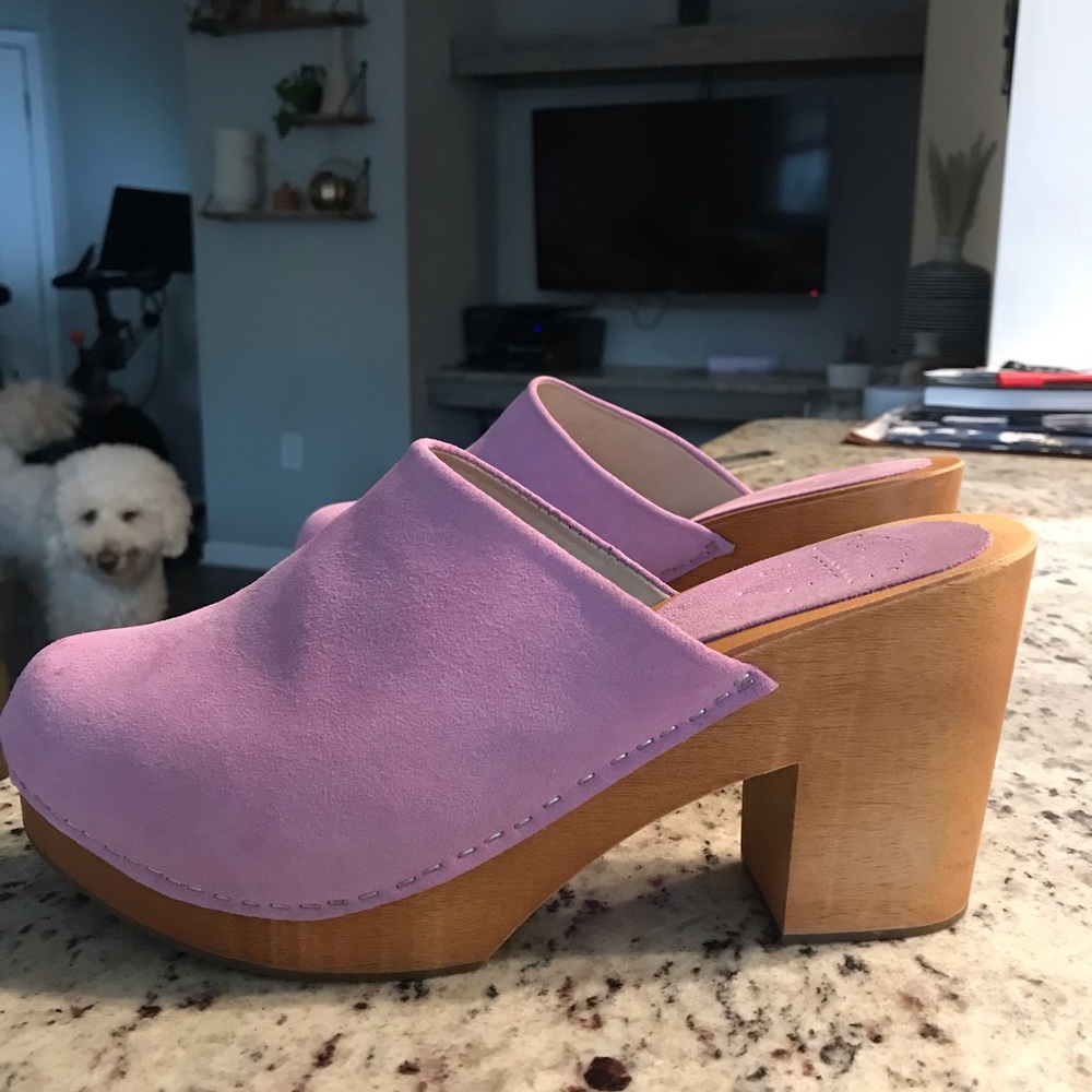 Charlotte Stone Marlo Low Heel Wooden Clogs